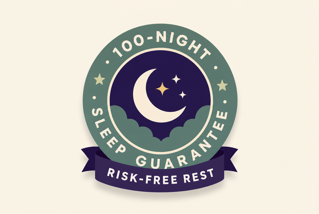 100-Night Sleep Guarantee · Risk-Free Rest